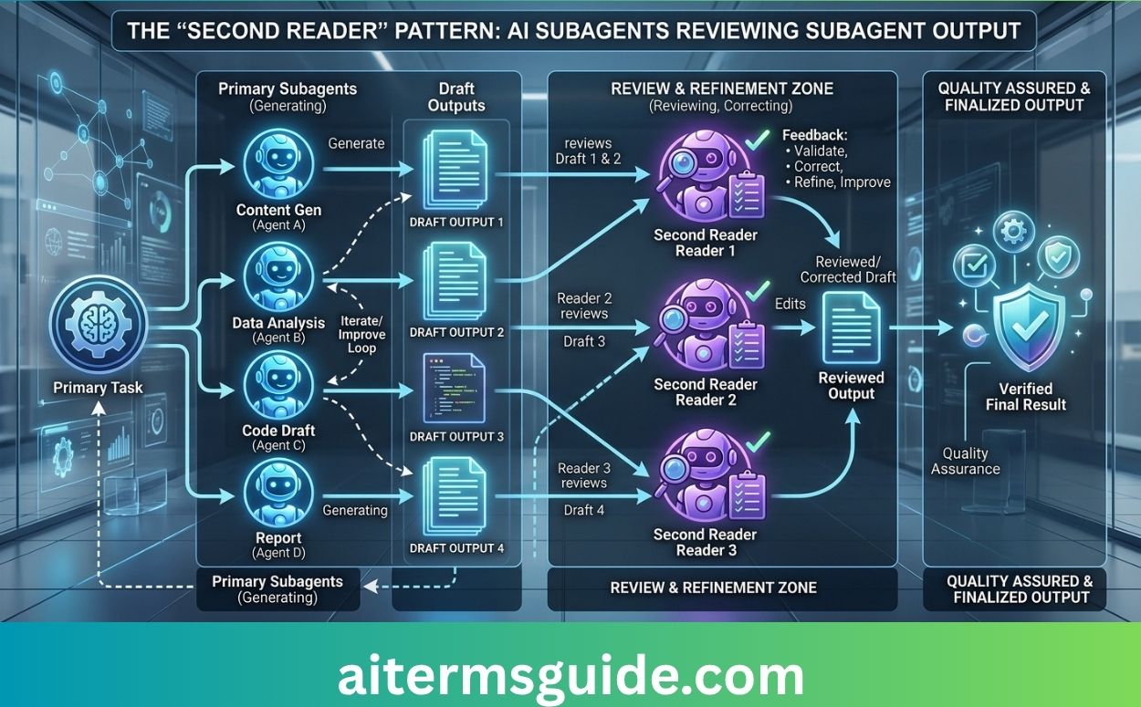 The "second reader" pattern: subagents that review other subagents' output