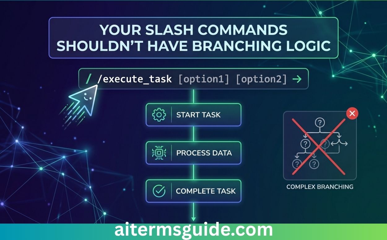 Your slash commands shouldn't have branching logic